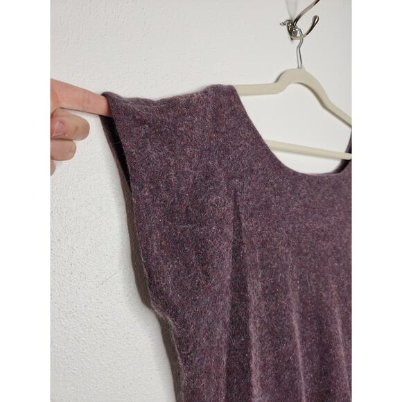 Vintage Mohair Blend Cutoff Sweater Oversized Shirt 80s 90s Medium Shirt - Picture 3 of 6